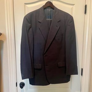 Men’s 42R navy blue 2 piece suit, pants 36x32